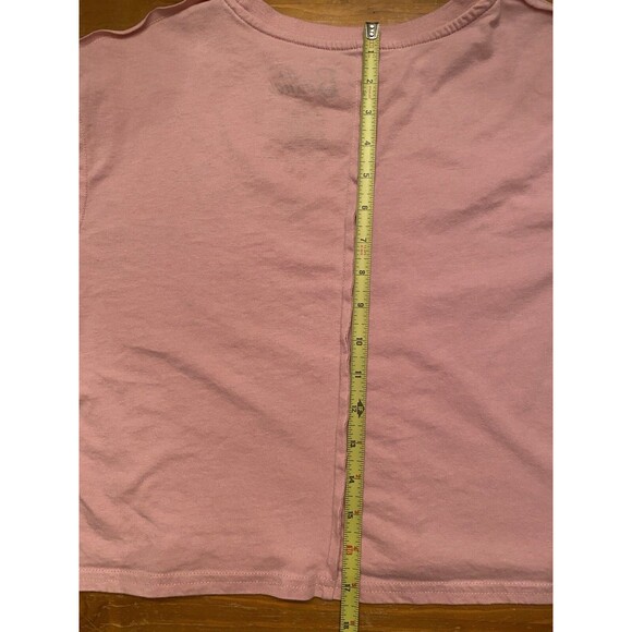 Mattel Barbie Short Sleeve Pink Sparkle  Crop Shirt Womens M Authentic Barbie - Picture 5 of 7
